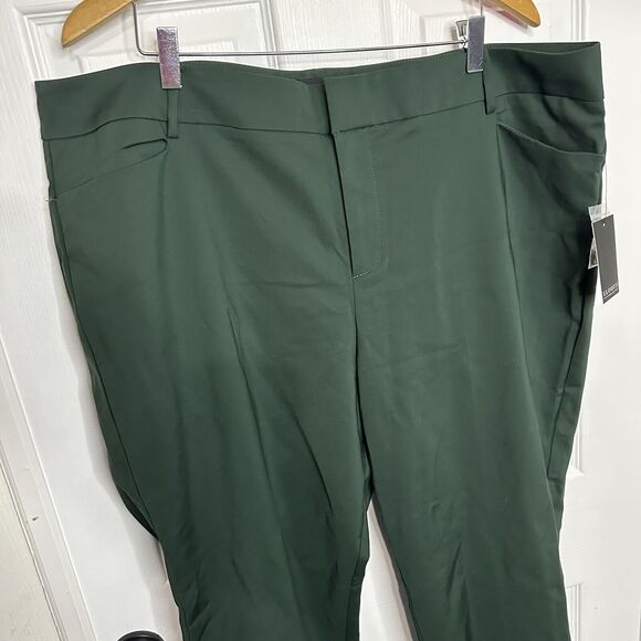 Eloquii Stretch Career Work Pants Green Size 20 30” Inseam - Picture 3 of 10